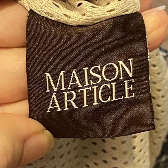 MAISON ARTICLE Men Navy & Beige Floral Print Shorts Size XL-Flawed - Picture 7 of 9